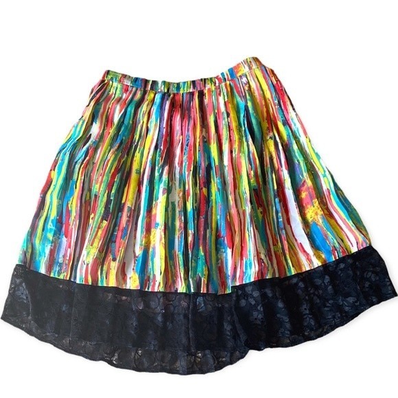 Prabal Gurung For Target Colorful Skirt With Lace - Picture 2 of 8